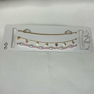 Icing Choker Necklace Set Gold